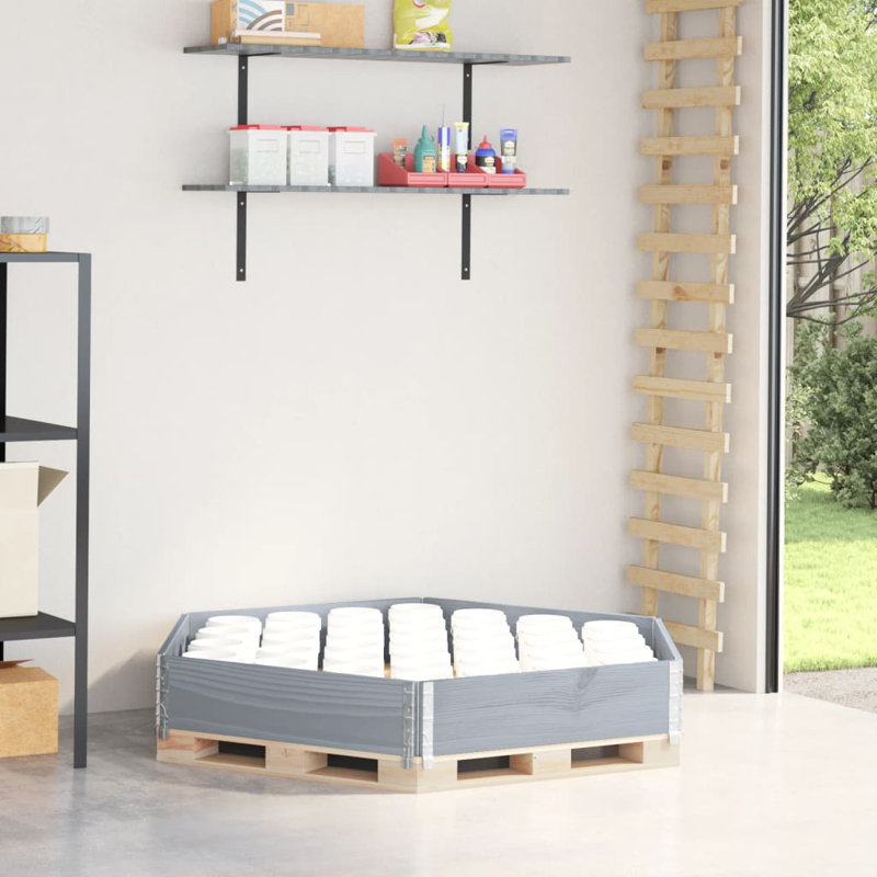 Leesa Wood Vertical Garden, Grey/Brown/Blue