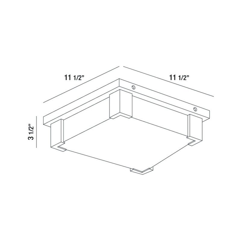 Thornhill, Flush Mount, 12", Matte Black, White Glass