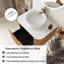 Meuble-lavabo mural simple 24 po x l 19 po x H 19 po avec comptoir en marbre-510500593