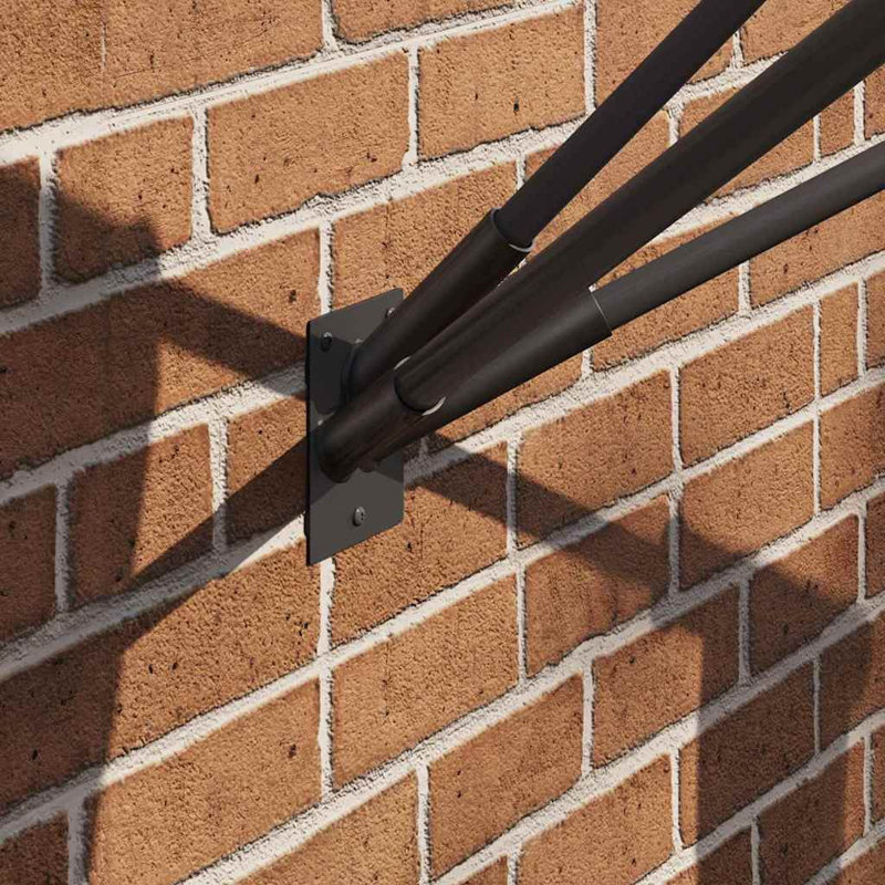 Flag Pole Holder Steel, Black, 10.5cm W  x 7.5cm D