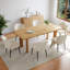 Ensemble de table de salle à manger 7 pièces pour 6 à 8 personnes, table de cuisine rectangulaire avec 6 chaises pour la salle à manger-18901444
