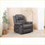 Fauteuils inclinables avec massage électrique et chauffage Port USB | 50% d'éponge extra-dense | Gris foncé | Cuir PU-1017920331