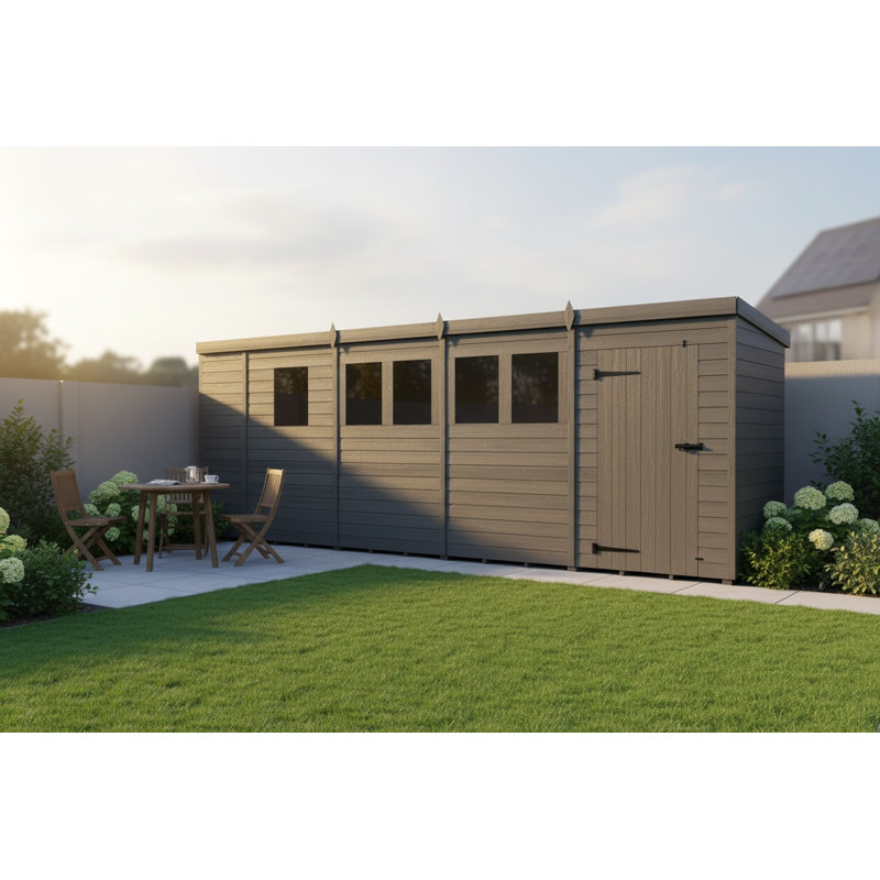 19x6 Pent Composite Shed