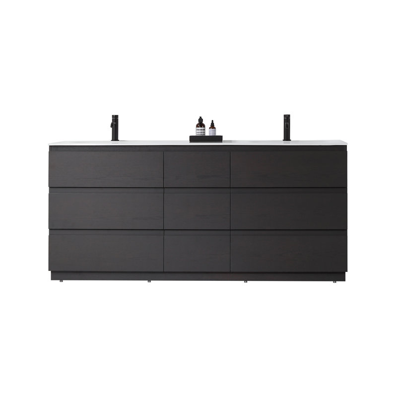 Meuble-lavabo Arla, Gris anthracite