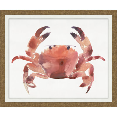 Coral Crab Impression 2 - Peinture encadrée sur papier