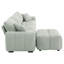 Canapé modulaire de 110 po en forme de L avec siège très grand, conception en ligne, repose-pieds mobile, mousse haute densité, combinaison libre, structure en métal et bois robuste, tissu bouclé, 3 couleurs-216187057