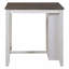 Ensemble de table 3 pièces à hauteur de comptoir avec ports USB et 2 chaises de comptoir revêtues de tissu-1615214078-1615214076