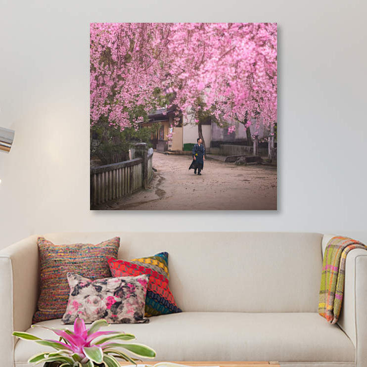 «Spring in Japon II», reproduction de photo sur toile, H 26 po x l 26 po x P 1,5 po, Toile tendue, Pas de tapis