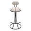 Tabourets de bar à hauteur de comptoir rayés, de 2 avec revêtement en velours moderne, ergonomiques, repose-pieds, base stable, chargement de 220 livres, utilisation intérieure pour tabourets de pub d'affaires, îlot de cuisine, structure légère, --206769883