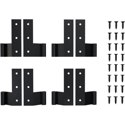 SteelTek Flat 1/2" Offset Hinge Shutter Kit, for Heights 60"-80" (Includes 4 Pairs of Hinges)