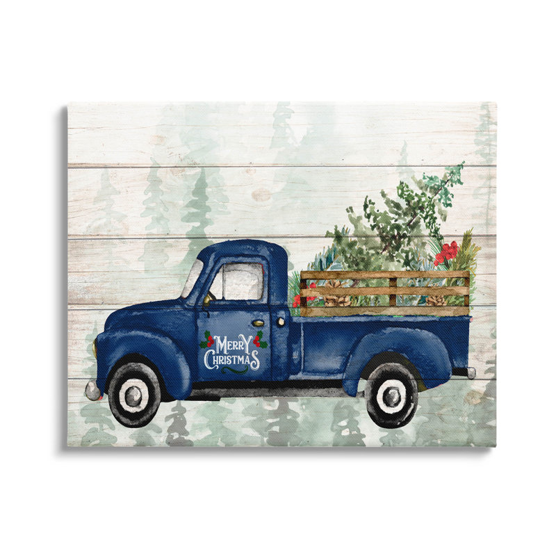 Art mural sur toile «Merry Christmas» par Kim Allen, H 30 po x l 40 po x P 1,5 po