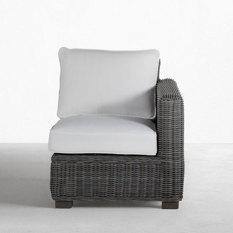 Rustic Patio Lounge Chair with Cushions, Welt, Indigo Velvet, Slate Gray