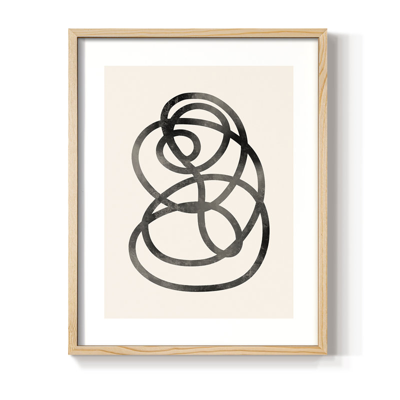 Matisse CCXXIV, reproduction d'art encadrée - bois massif, H 11 po x l 9 po, Naturel