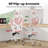 Ergonomic Office Chair With Adjustable Headrest And Lumbar Support, High Back Design For Comfortable Home Or Study Use, White & Pink