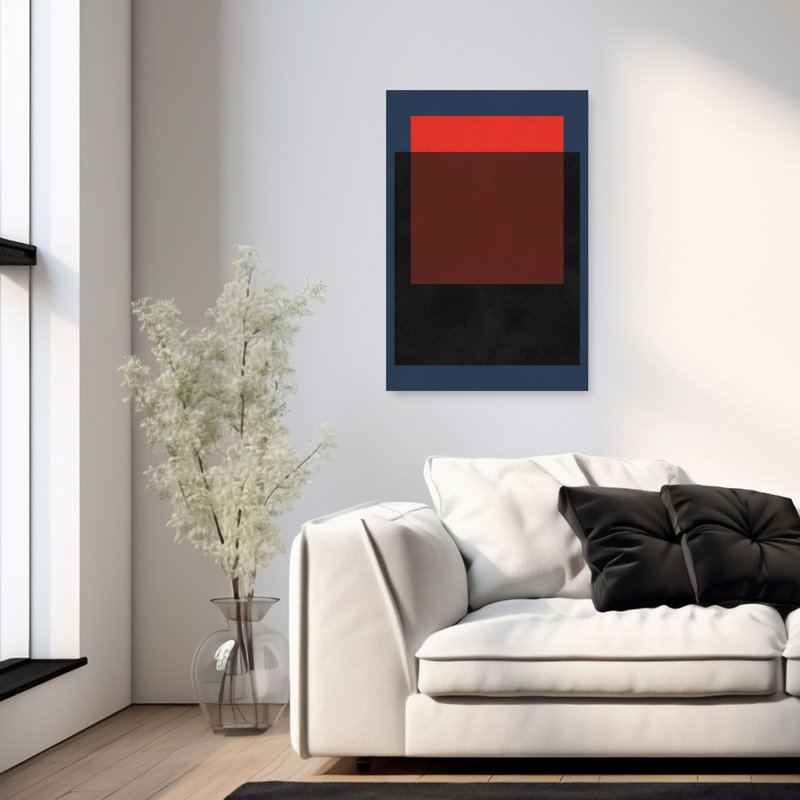 Geometric Shapes Abstract Contemporary Geometric Wall Art Print, 91.44cm H x 60.96cm W