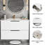 Meuble-lavabo 30 po avec lavabo en céramique - meuble-lavabo mural blanc-351554947-351554951