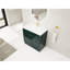 Armoire de salle de bain autoportante 36 po avec lavabo en résine diversifié et charnière à fermeture en douceur - Tiroir de meuble-lavabo polyvalent de qualité-818497312