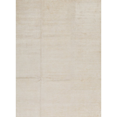 Tapis doré / ivoire de haute qualité noué à la main