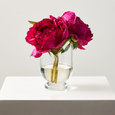 Peony Faux Floral in Vase