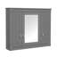 Armoire de salle de bain murale avec miroir, armoire à pharmacie murale avec 5 tablettes réglables