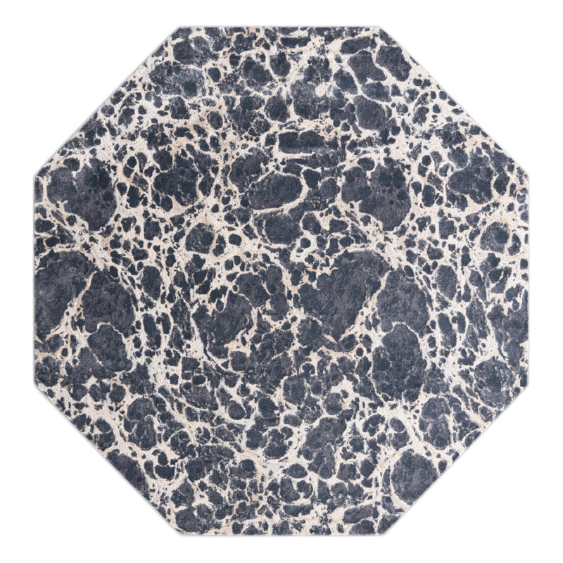 Tapis gris Boutelle, Octogone 7 pi x 7 pi
