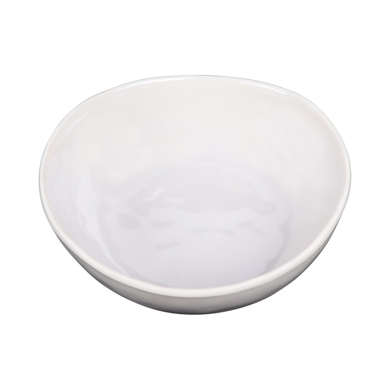 Maya 6" Melamine Irregular Round Bowl, Cream