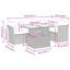  6 Piece Garden Sofa Set With Cushions Brown Poly Rattan Acacia