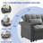 Montevia 3 in 1 Convertible Sleeper Sofa Bed, Velvet Futon Couches, Chaise Lounge for Living Room with Side Pocket-85807174