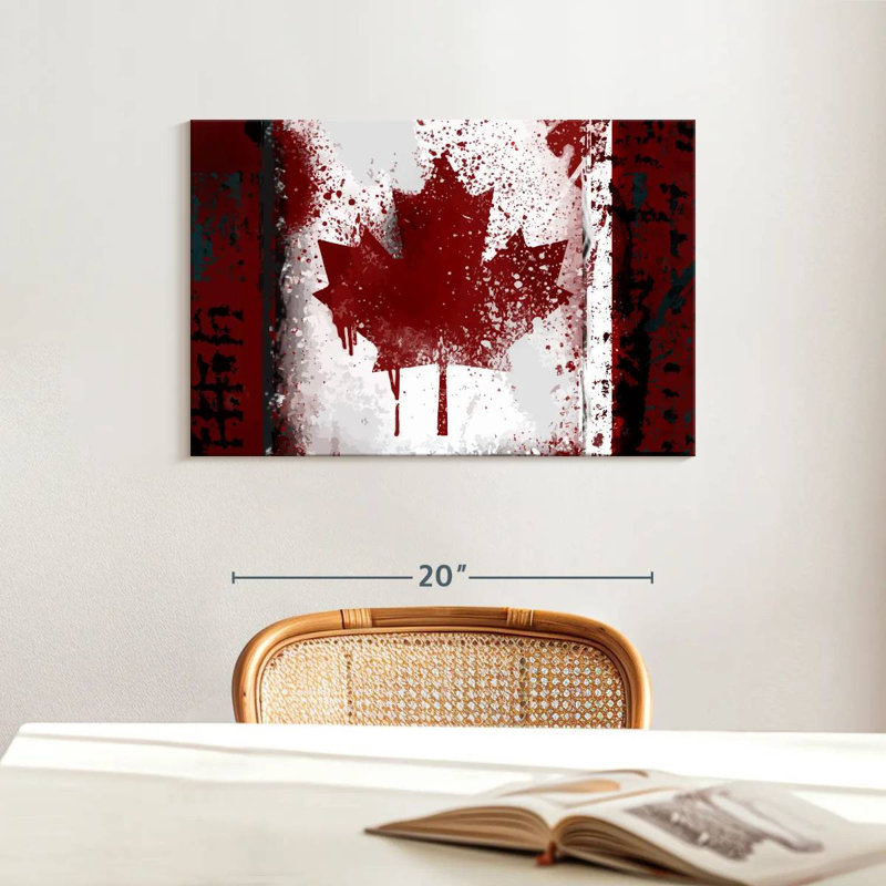 Drapeau du Canada rustique, H 16 po x l 24 po