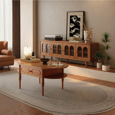 European style TV stand paired with coffee table