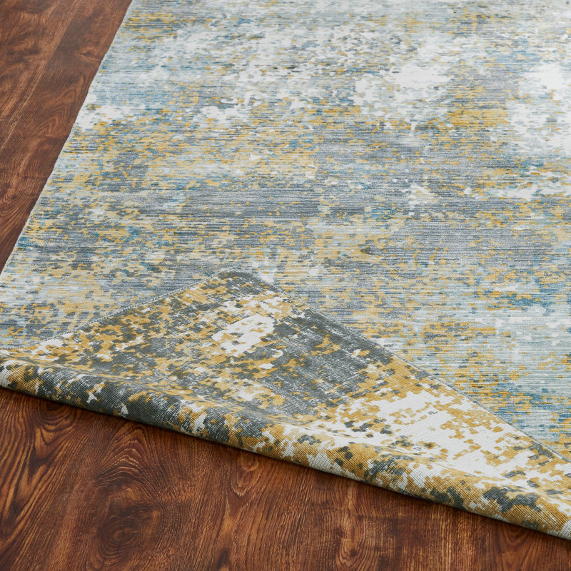 Viscose Abstract Indoor Rug, Rectangle 5'6" x 8'6"