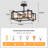 Nill 4 - Light 15" Modern Black/Gold Square Dimmable Semi Flush Mount Ceiling Light Fixture-1275144346