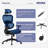 Nouhaus Ergo3dL Home Office Desk Chairs Ergonomic Office Chair High-Back Mesh Rolling Work Chairs with Wheels and Adjustable Headrests Comfortable Lumbar Support Adjustable Armrests-104236708