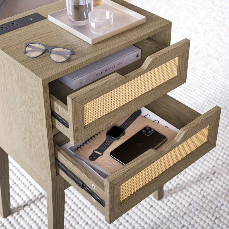 Anurima 2 - Drawer End Table and Built-In Outlets