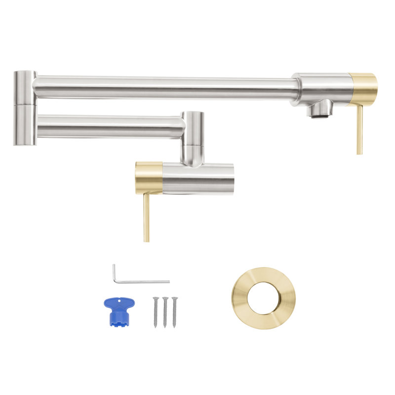 ZLINE Autograph Edition Gemini Pot Filler, Brushed Nickel;Champagne Bronze