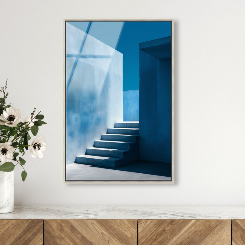 Deep Ocean Walls II Print by Oliver Gal, 55"H x 37"W, Silver Floater Frame