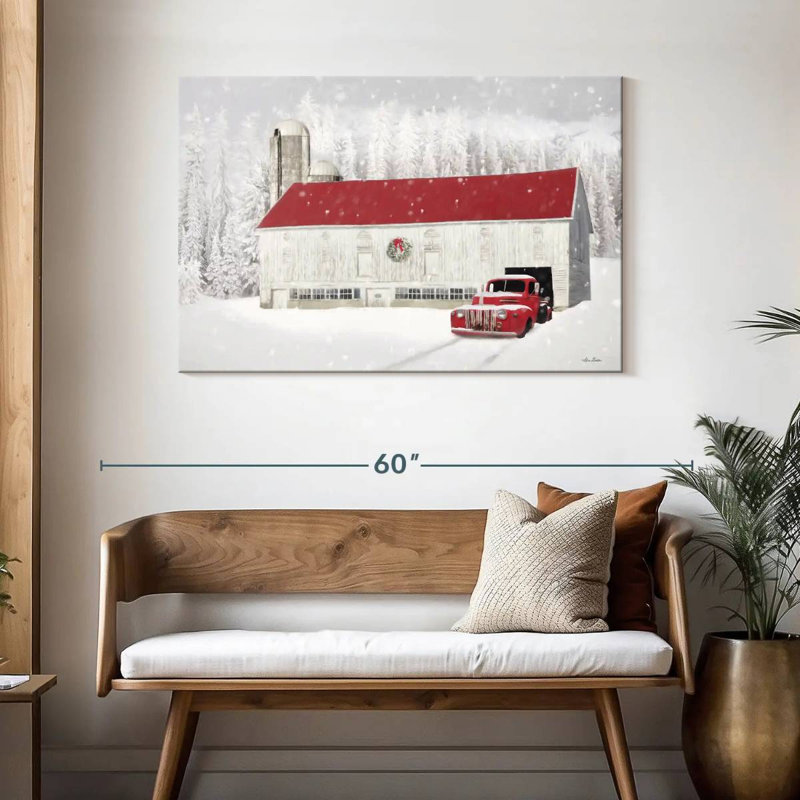 Lilie Wyoming Christmas Barn, 30" H x 45" W