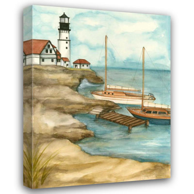 Breakwater Bay Goldberger, Jennifer Gallery Wrapped Canvas Art Titled: Shoreline Dock I