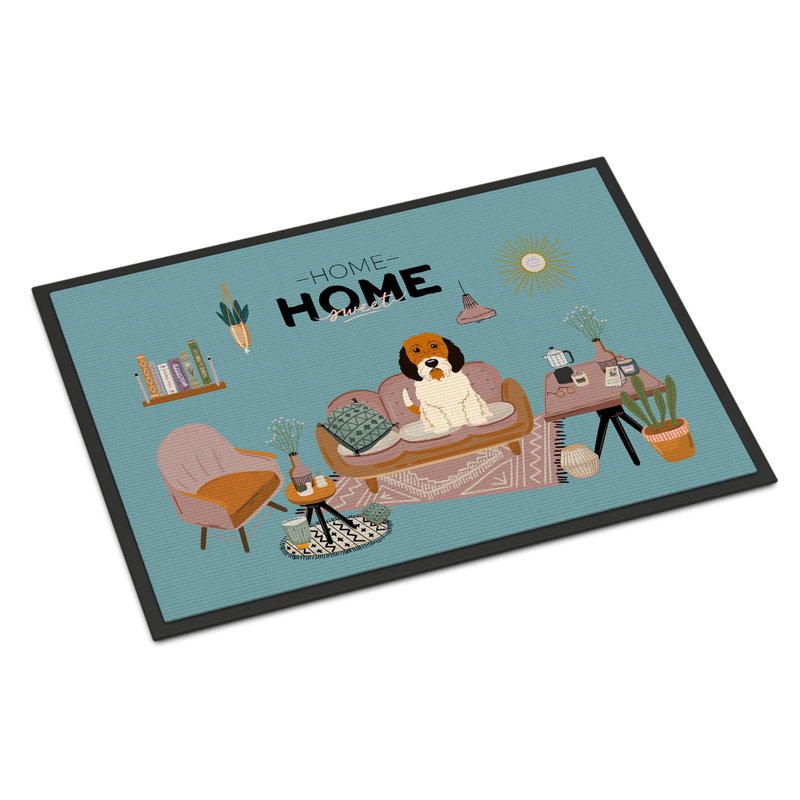 Tapis d'entrée antidérapant Guerline L 27 po x l 18 po, Petit basset griffon vendéen