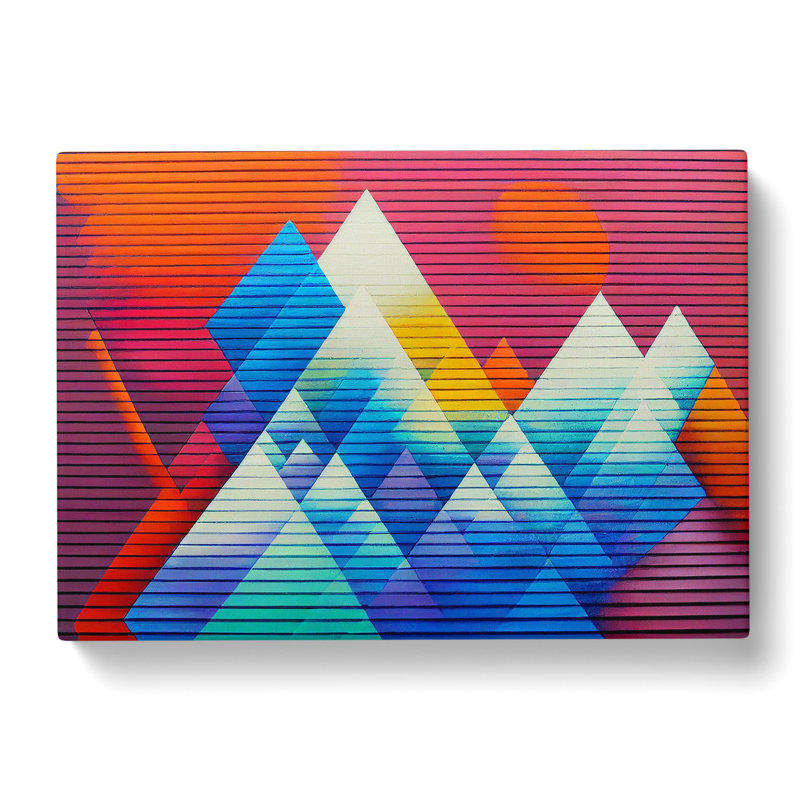 Geometric Graffiti Art Abstract - Wrapped Canvas, 50cm H x 76cm W x 3cm D