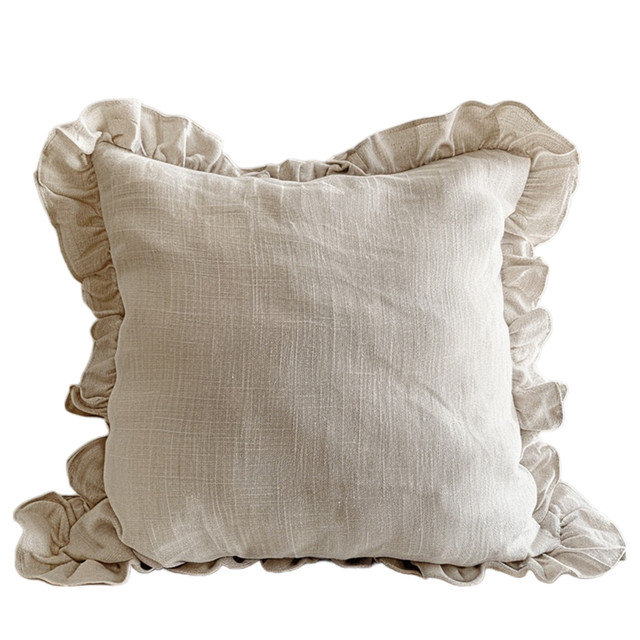 Ruffled Delight Throw Pillow