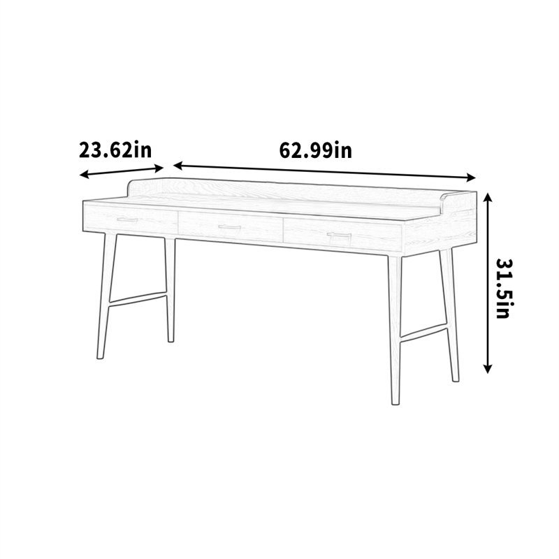 Pieds de rangement en pin massif, H 31,5 po x l 62,99 po x P 23,62 po