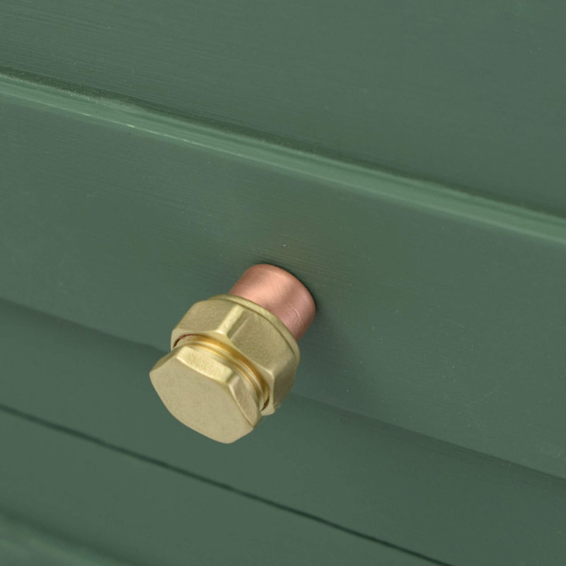 Copper And Brass Raised Knob
