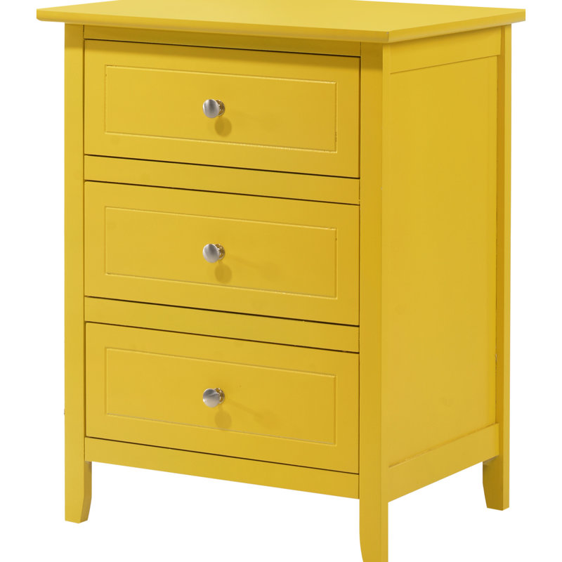 Table de chevet moderne jaune 3 - Améliore l'ambiance de la chambre à coucher