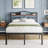 Abdalmalak 18" High Platform Bed Frame with USB & Type C Charging Station, No Box Spring, No Squeak-1239652376