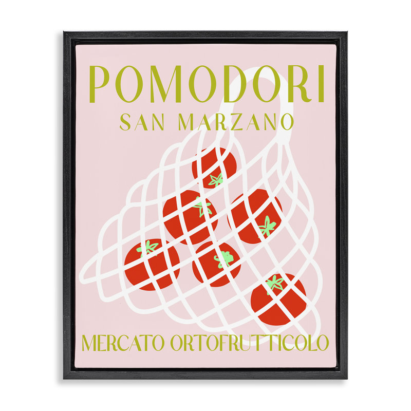  Art moderne sur toile flottant, "Modern Tomato Fruit Market" par Daphne Polselli, H 31 po x l 25 po