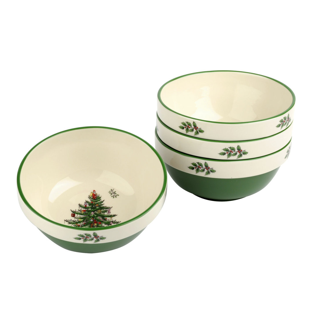 Spode Christmas Tree Stacking Bowls Glazed 5.5" (Set of 4) Spode
