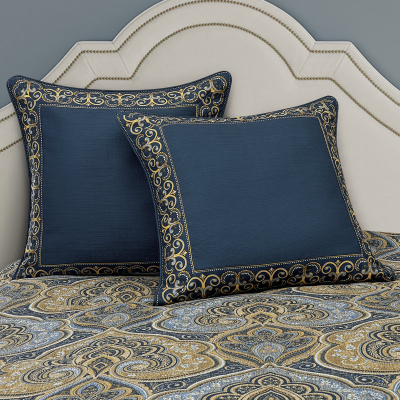 Taie décorative Messina Euro bleu marine
