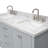 Cambridge 61'' Double Bathroom Vanity with Carrara Marble Top-26337889