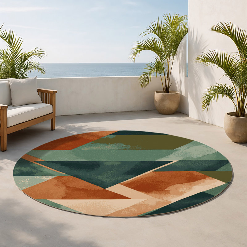 Tapis intérieur et extérieur Horizon Hues, Rond 5 pi